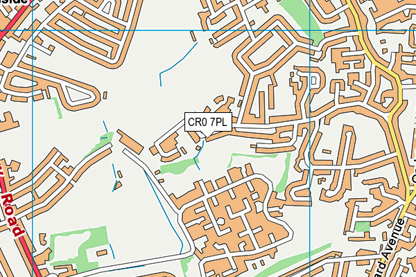 CR0 7PL map - OS VectorMap District (Ordnance Survey)