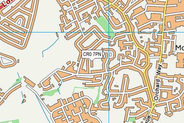 CR0 7PN map - OS VectorMap District (Ordnance Survey)