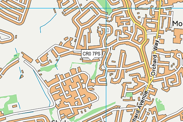 CR0 7PS map - OS VectorMap District (Ordnance Survey)