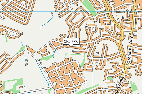 CR0 7PX map - OS VectorMap District (Ordnance Survey)