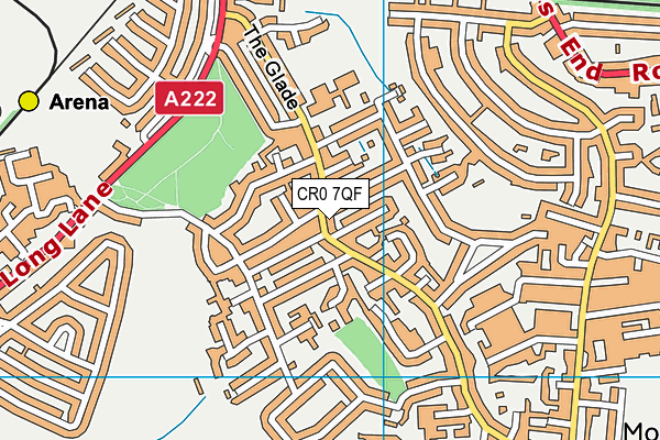 CR0 7QF map - OS VectorMap District (Ordnance Survey)