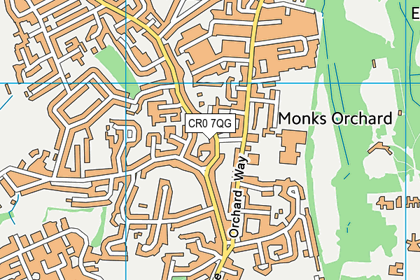 CR0 7QG map - OS VectorMap District (Ordnance Survey)