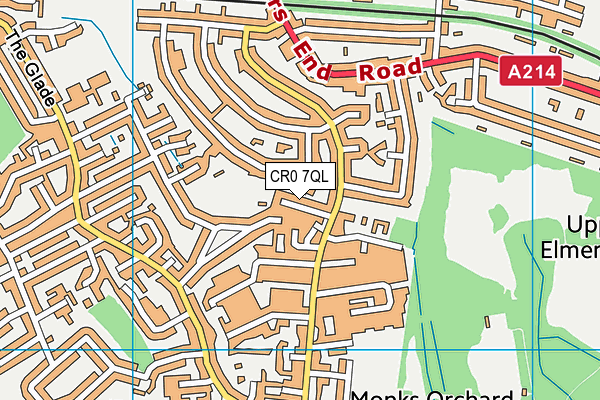 CR0 7QL map - OS VectorMap District (Ordnance Survey)