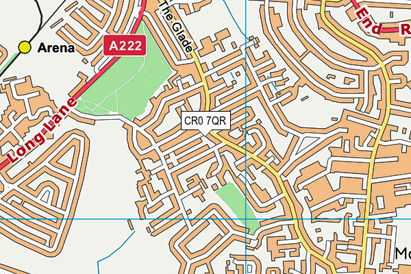 CR0 7QR map - OS VectorMap District (Ordnance Survey)