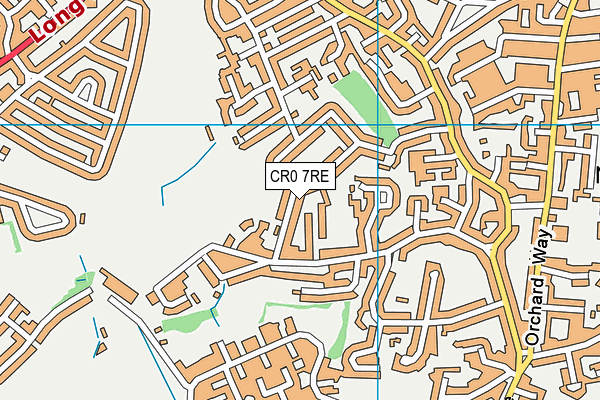 CR0 7RE map - OS VectorMap District (Ordnance Survey)