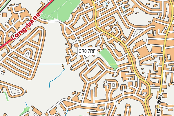 CR0 7RF map - OS VectorMap District (Ordnance Survey)