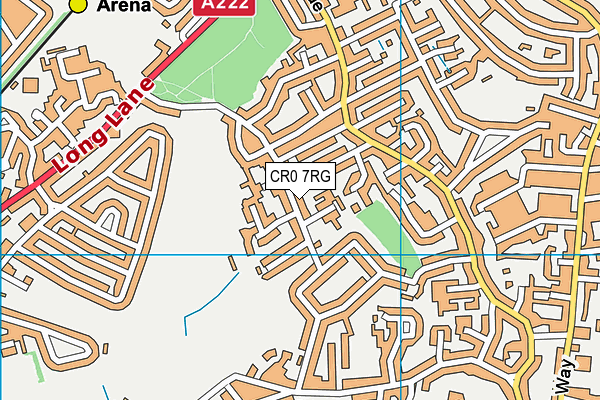 CR0 7RG map - OS VectorMap District (Ordnance Survey)