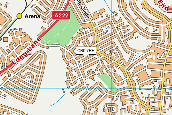 CR0 7RH map - OS VectorMap District (Ordnance Survey)