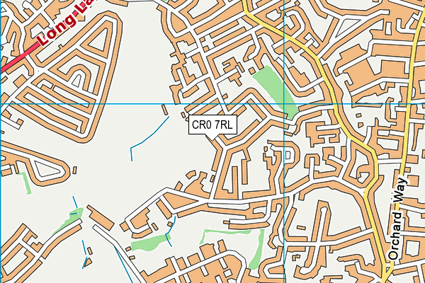 CR0 7RL map - OS VectorMap District (Ordnance Survey)