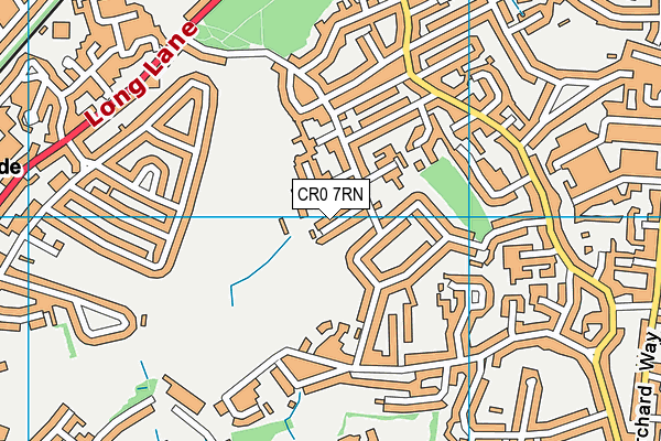 CR0 7RN map - OS VectorMap District (Ordnance Survey)