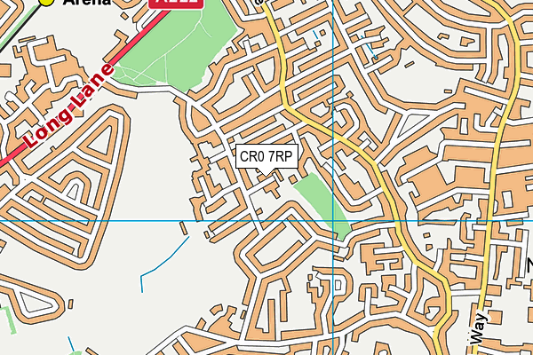 CR0 7RP map - OS VectorMap District (Ordnance Survey)