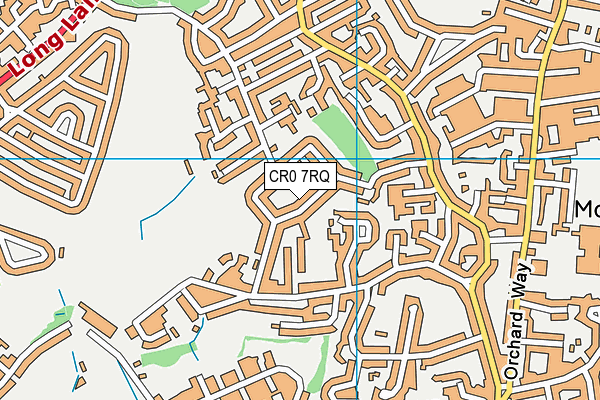 CR0 7RQ map - OS VectorMap District (Ordnance Survey)