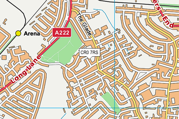 CR0 7RS map - OS VectorMap District (Ordnance Survey)