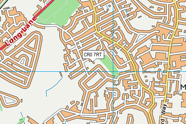 CR0 7RT map - OS VectorMap District (Ordnance Survey)