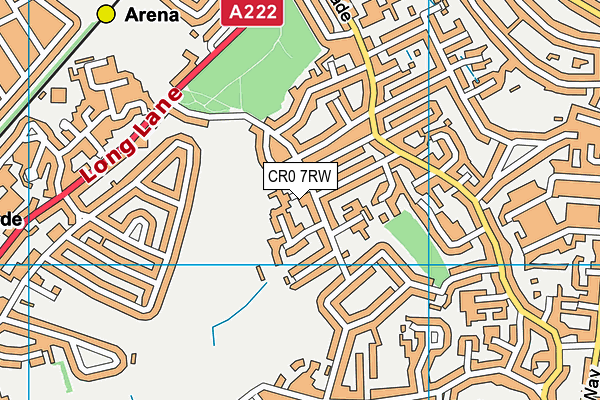 CR0 7RW map - OS VectorMap District (Ordnance Survey)