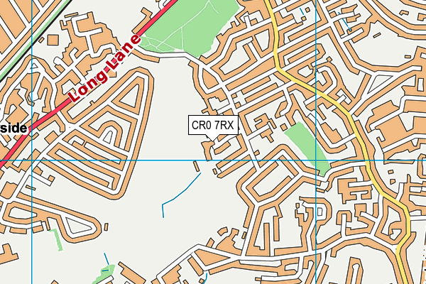 CR0 7RX map - OS VectorMap District (Ordnance Survey)