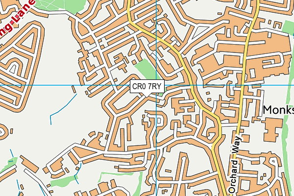 CR0 7RY map - OS VectorMap District (Ordnance Survey)