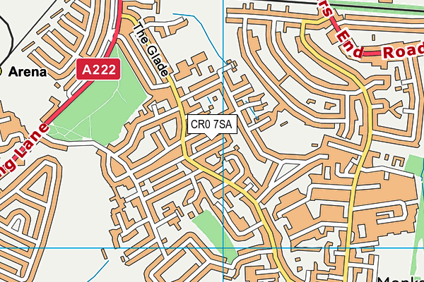 CR0 7SA map - OS VectorMap District (Ordnance Survey)