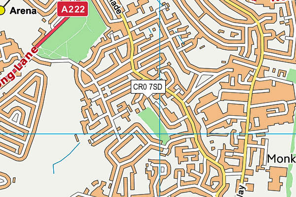 CR0 7SD map - OS VectorMap District (Ordnance Survey)