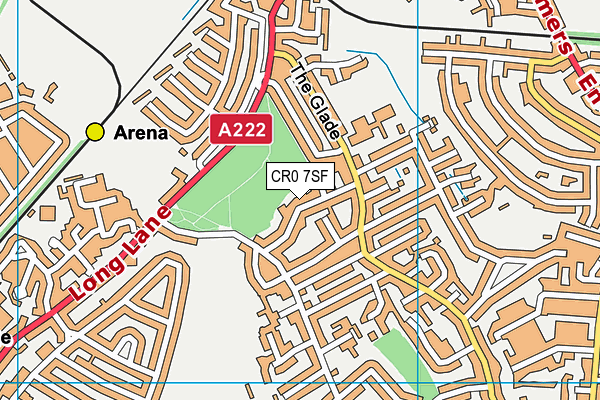 CR0 7SF map - OS VectorMap District (Ordnance Survey)