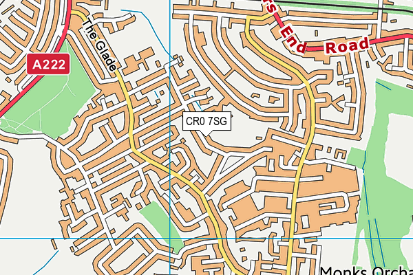 CR0 7SG map - OS VectorMap District (Ordnance Survey)