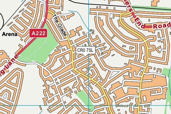 CR0 7SL map - OS VectorMap District (Ordnance Survey)