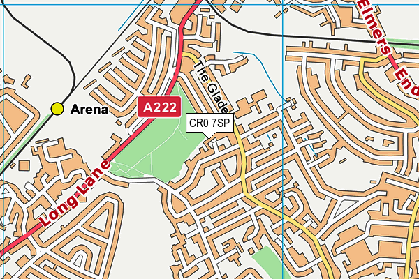 CR0 7SP map - OS VectorMap District (Ordnance Survey)