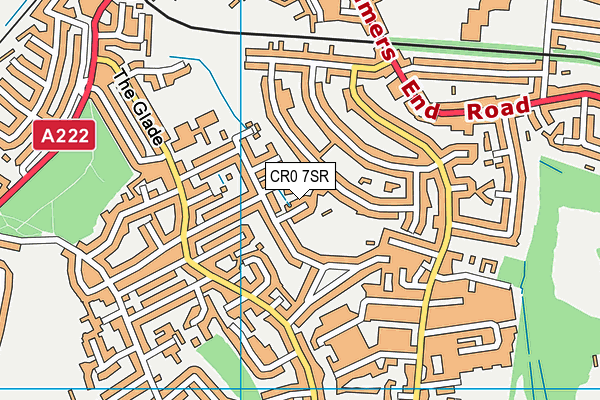 CR0 7SR map - OS VectorMap District (Ordnance Survey)