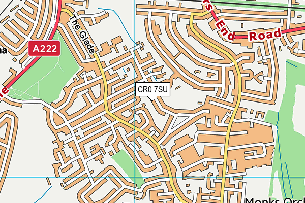 CR0 7SU map - OS VectorMap District (Ordnance Survey)