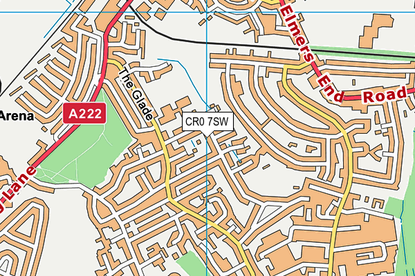 CR0 7SW map - OS VectorMap District (Ordnance Survey)