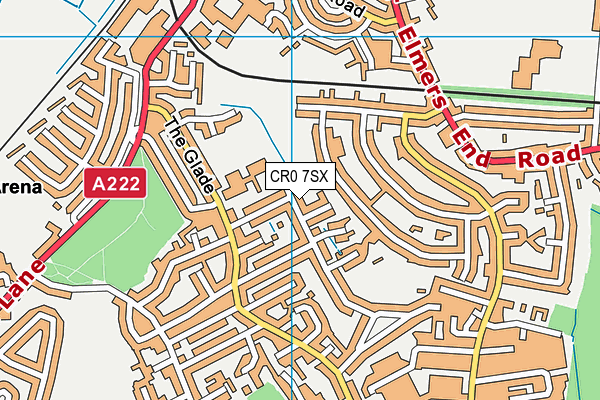 CR0 7SX map - OS VectorMap District (Ordnance Survey)