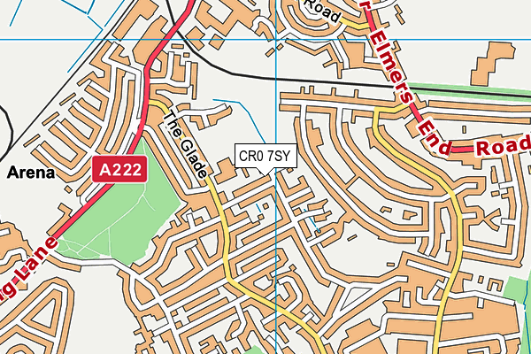 CR0 7SY map - OS VectorMap District (Ordnance Survey)