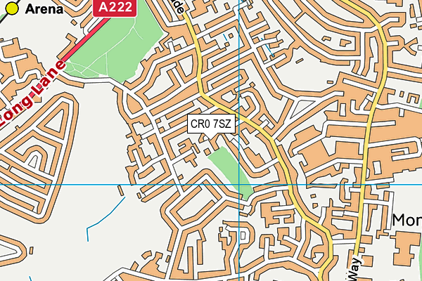 CR0 7SZ map - OS VectorMap District (Ordnance Survey)
