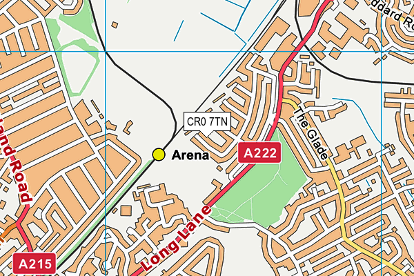 CR0 7TN map - OS VectorMap District (Ordnance Survey)