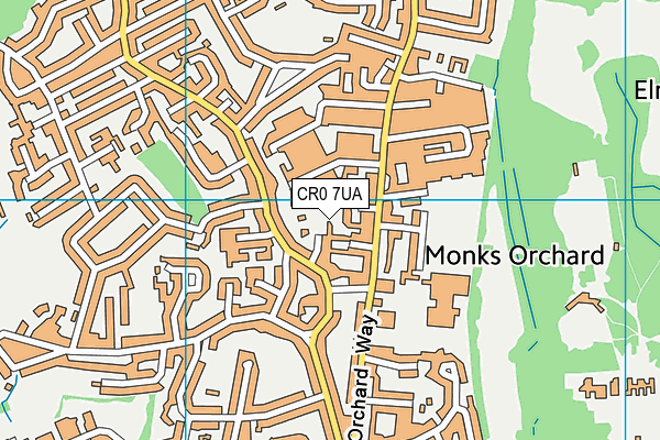 CR0 7UA map - OS VectorMap District (Ordnance Survey)