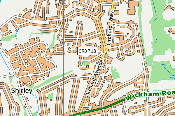 CR0 7UB map - OS VectorMap District (Ordnance Survey)
