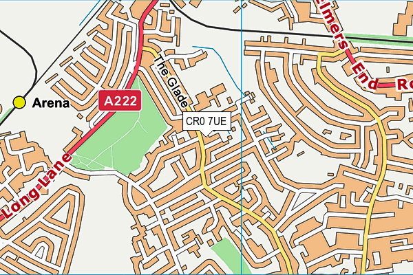 CR0 7UE map - OS VectorMap District (Ordnance Survey)