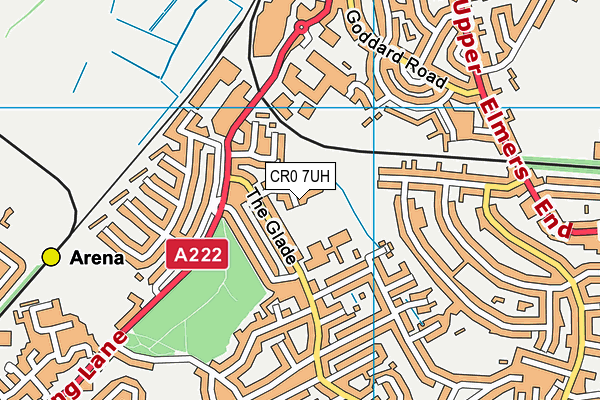 CR0 7UH map - OS VectorMap District (Ordnance Survey)