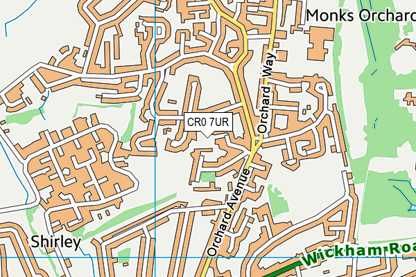 CR0 7UR map - OS VectorMap District (Ordnance Survey)