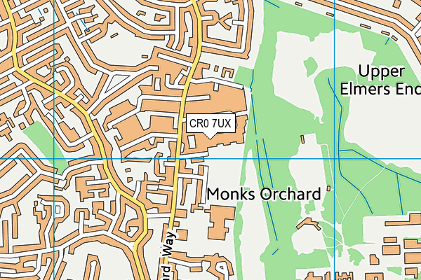 CR0 7UX map - OS VectorMap District (Ordnance Survey)