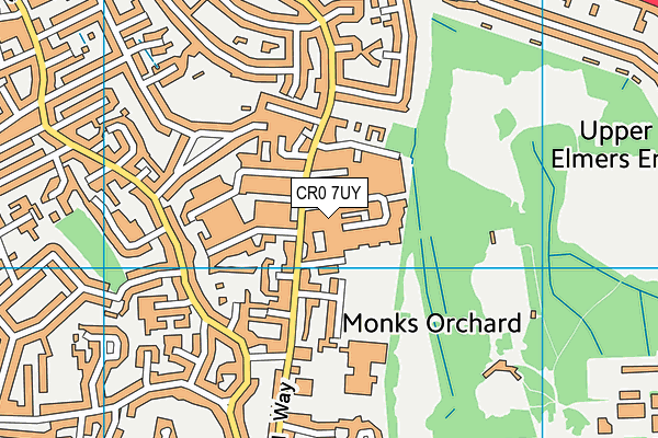 CR0 7UY map - OS VectorMap District (Ordnance Survey)