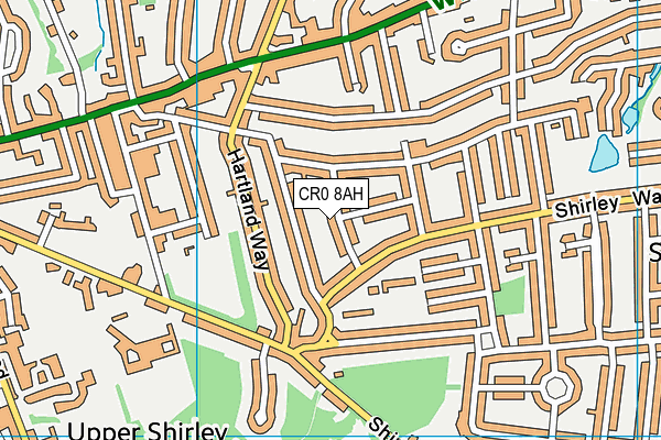 CR0 8AH map - OS VectorMap District (Ordnance Survey)