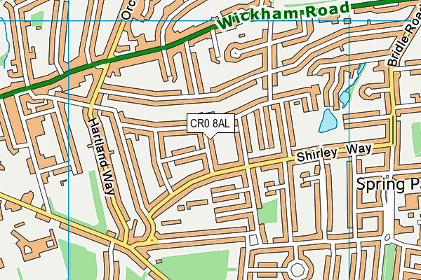 CR0 8AL map - OS VectorMap District (Ordnance Survey)