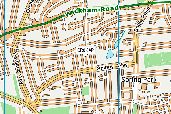 CR0 8AP map - OS VectorMap District (Ordnance Survey)