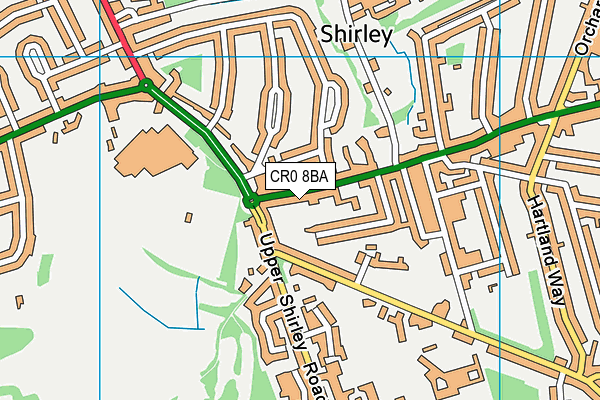 CR0 8BA map - OS VectorMap District (Ordnance Survey)