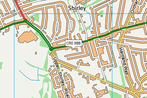 CR0 8BB map - OS VectorMap District (Ordnance Survey)