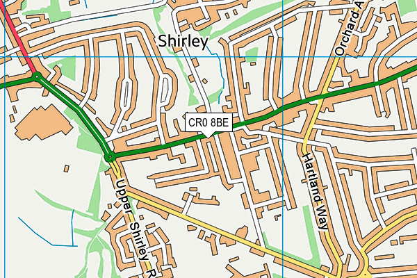 CR0 8BE map - OS VectorMap District (Ordnance Survey)