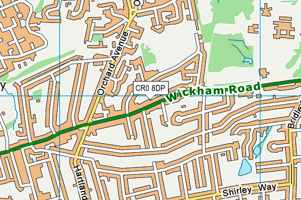 CR0 8DP map - OS VectorMap District (Ordnance Survey)