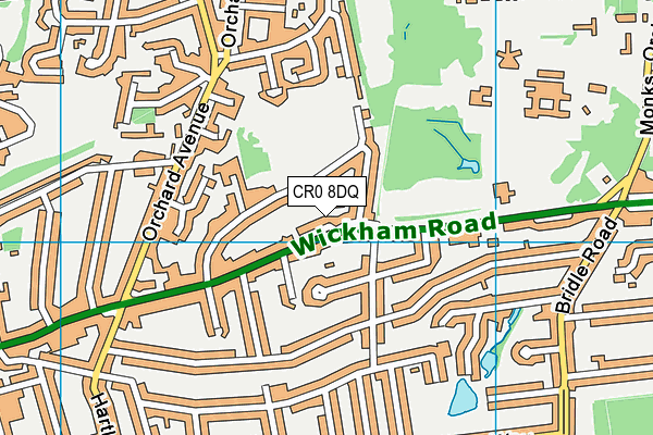 CR0 8DQ map - OS VectorMap District (Ordnance Survey)