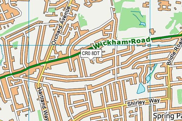 CR0 8DT map - OS VectorMap District (Ordnance Survey)